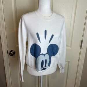 Desigual Disney collab sweatshirt White with Blue Mickey Graphic
